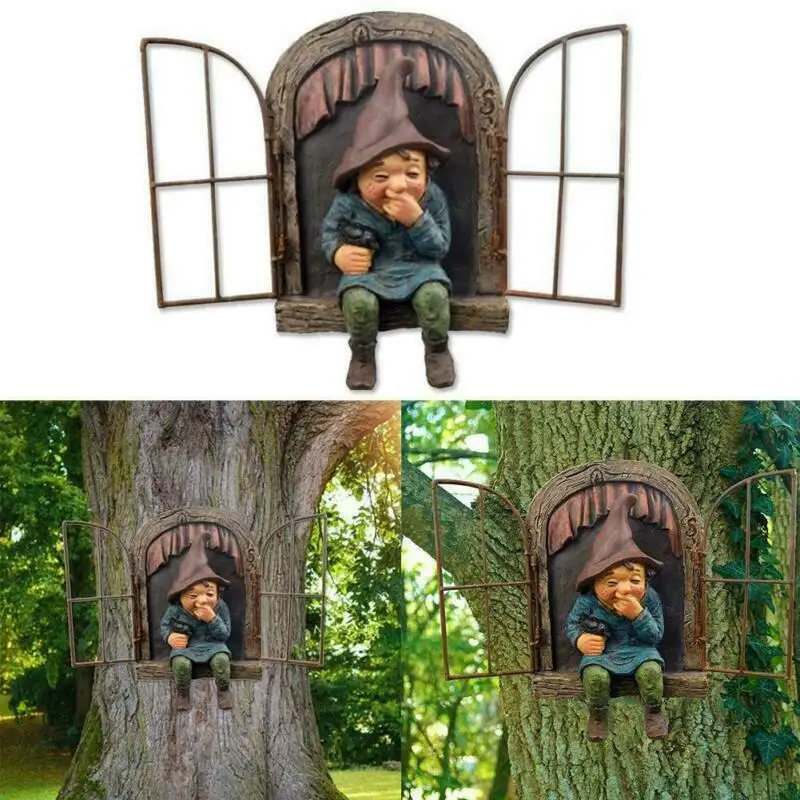 Naughty Garden Statue Elf Go O - Home Decor Quirky ulasan dan harga