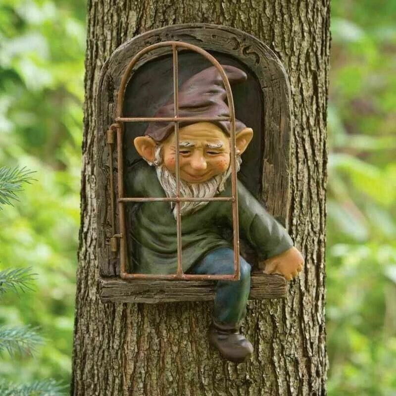 Naughty Garden Statue Elf Go O - Home Decor Quirky ulasan dan harga