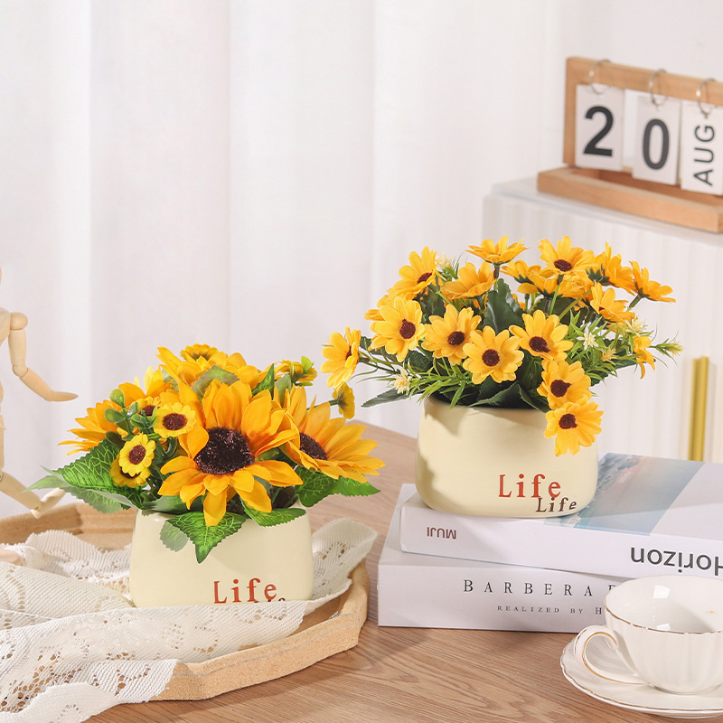 Fake Flower Sunflower Daisy wi - Home Decor Daisy ulasan dan harga