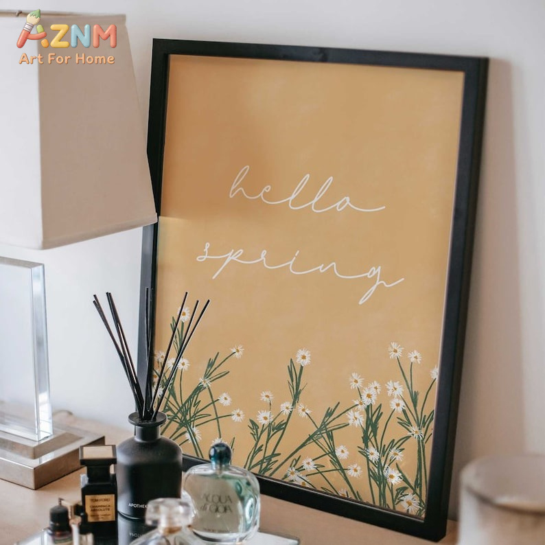 AZNM Unframed Canvas Print Hel - Home Decor Daisy ulasan dan harga