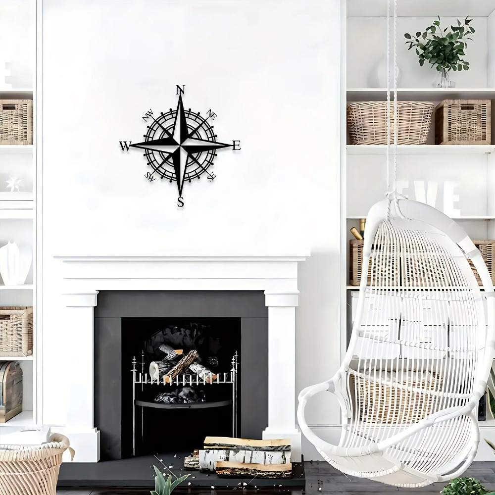 Metal Compass Wall Art for Liv - Home Decor Nautical ulasan dan harga