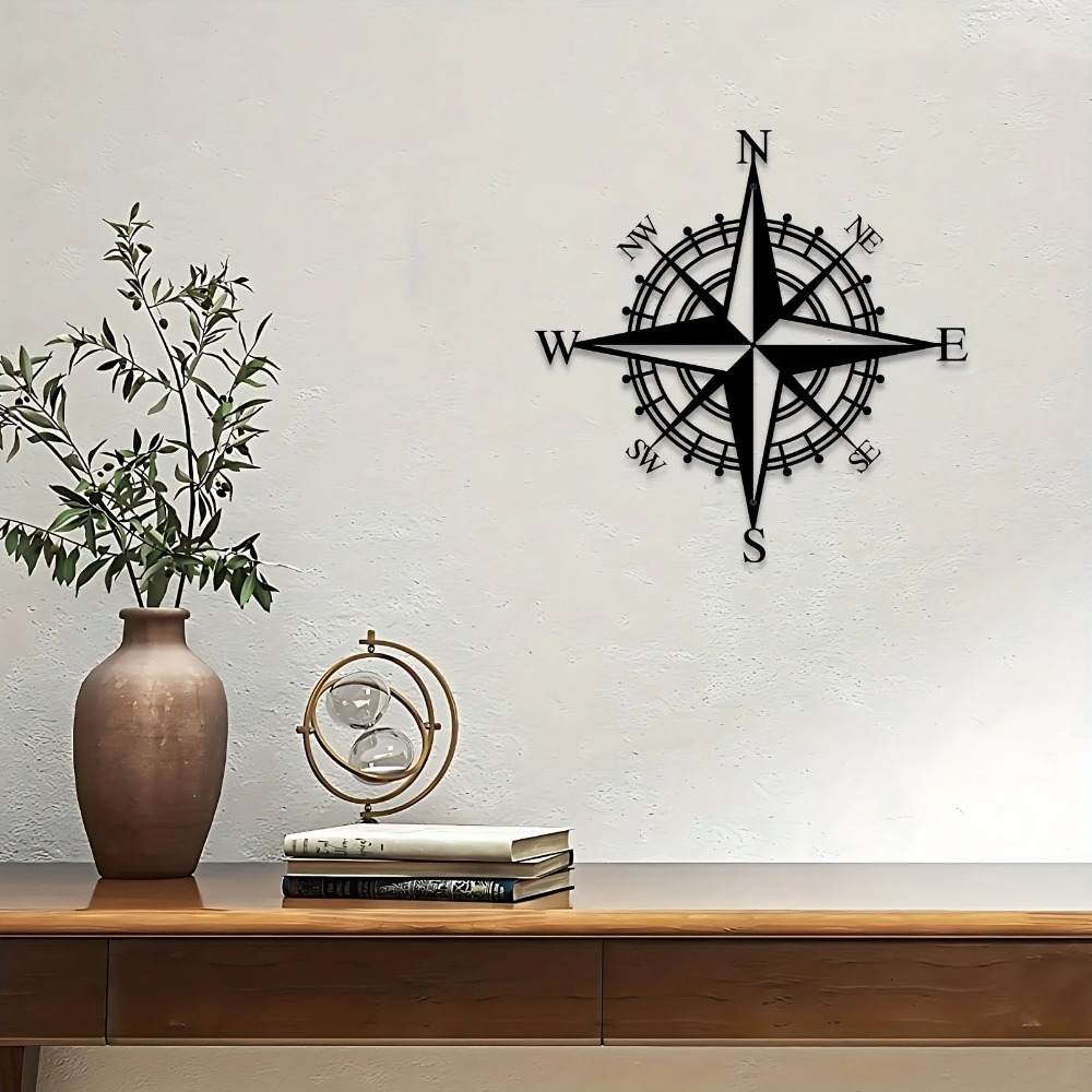 Metal Compass Wall Art for Liv - Home Decor Nautical ulasan dan harga