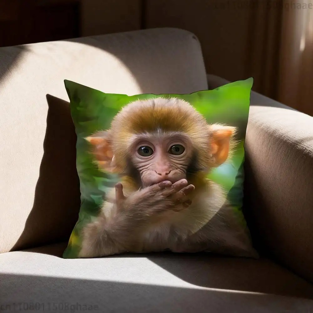 Funny Meme Monkey Cushion Cove - Home Decor Emoji ulasan dan harga