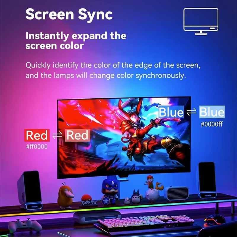 RGB Gaming Lights Strip Monito - Led Strip Lights ulasan dan harga