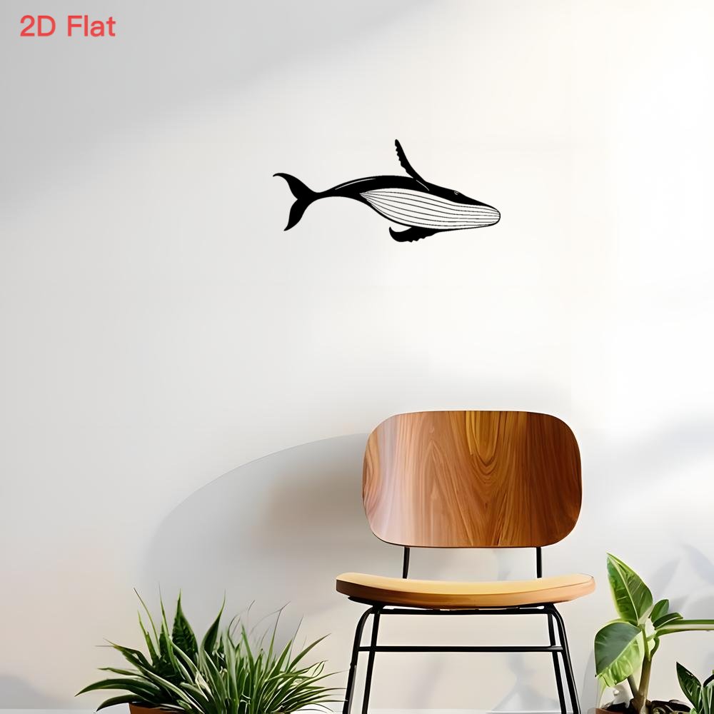 Majestic Whale Metal Wall Art  - Home Decor Nautical ulasan dan harga