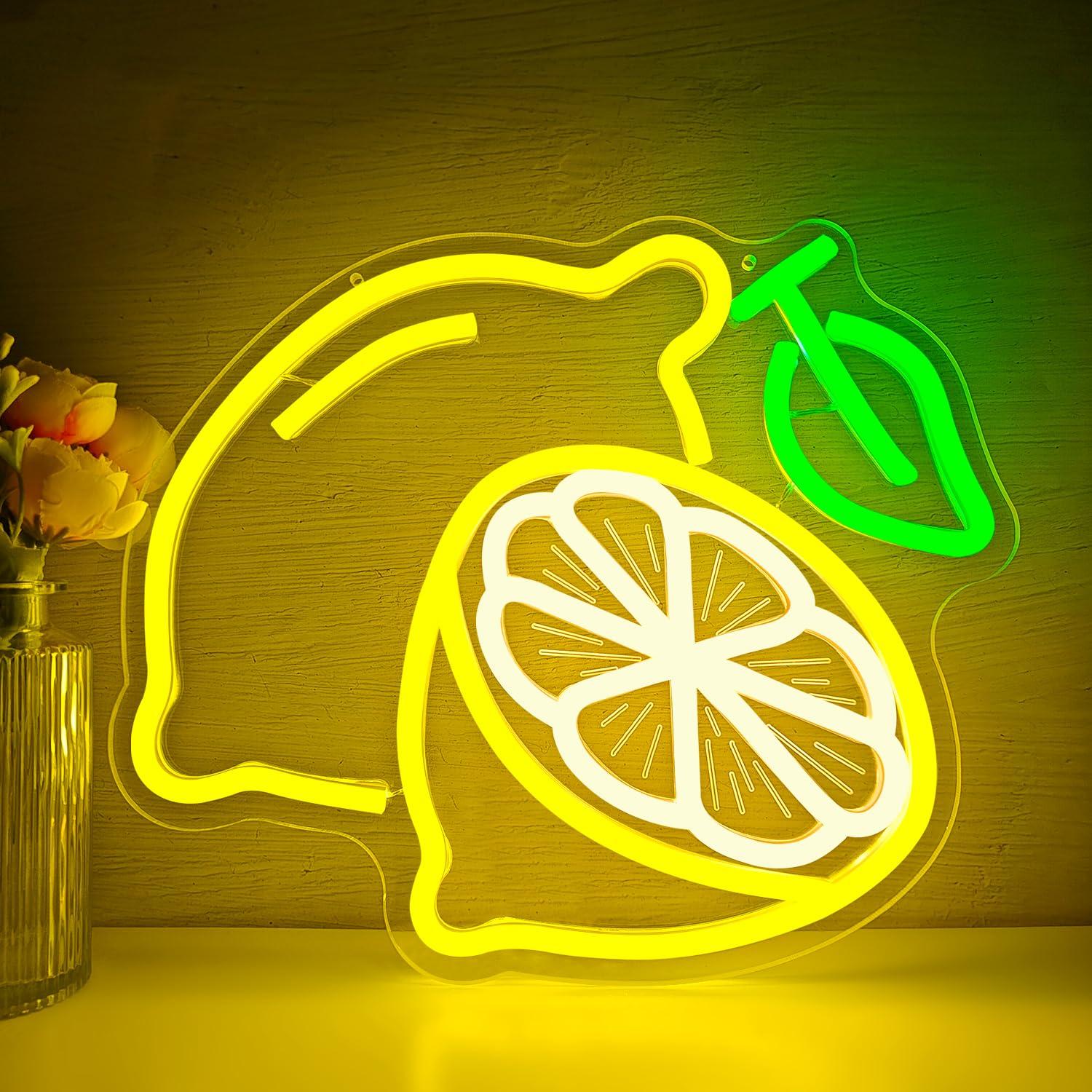 Lemon Neon Sign Dimmable LED L - Home Decor Theme ulasan dan harga