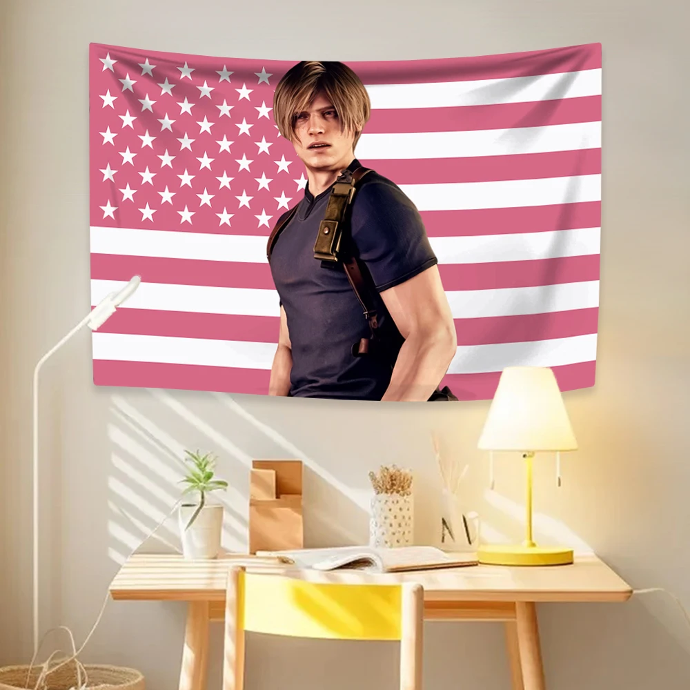 Leon Kennedys American Flag Ta - Home Decor Hippie ulasan dan harga