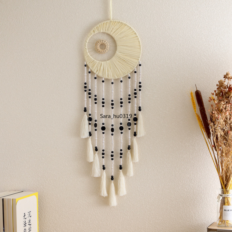 Nordic Hollow Double Circle Ma - Macrame Wall Hanging ulasan dan harga