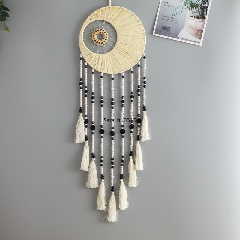 Nordic Hollow Double Circle Ma - Macrame Wall Hanging ulasan dan harga