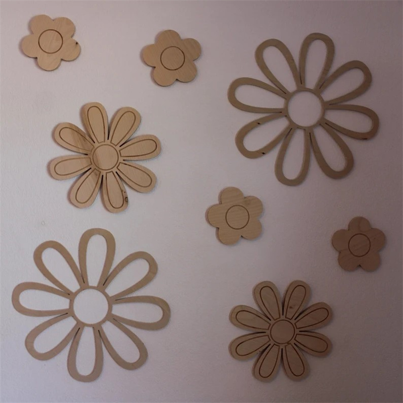 Ins Wooden Daisy Wall Flowers  - Home Decor Daisy ulasan dan harga