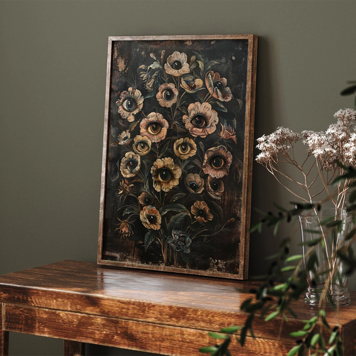 Victorian Gothic Floral Evil E - Home Decor Gothic ulasan dan harga
