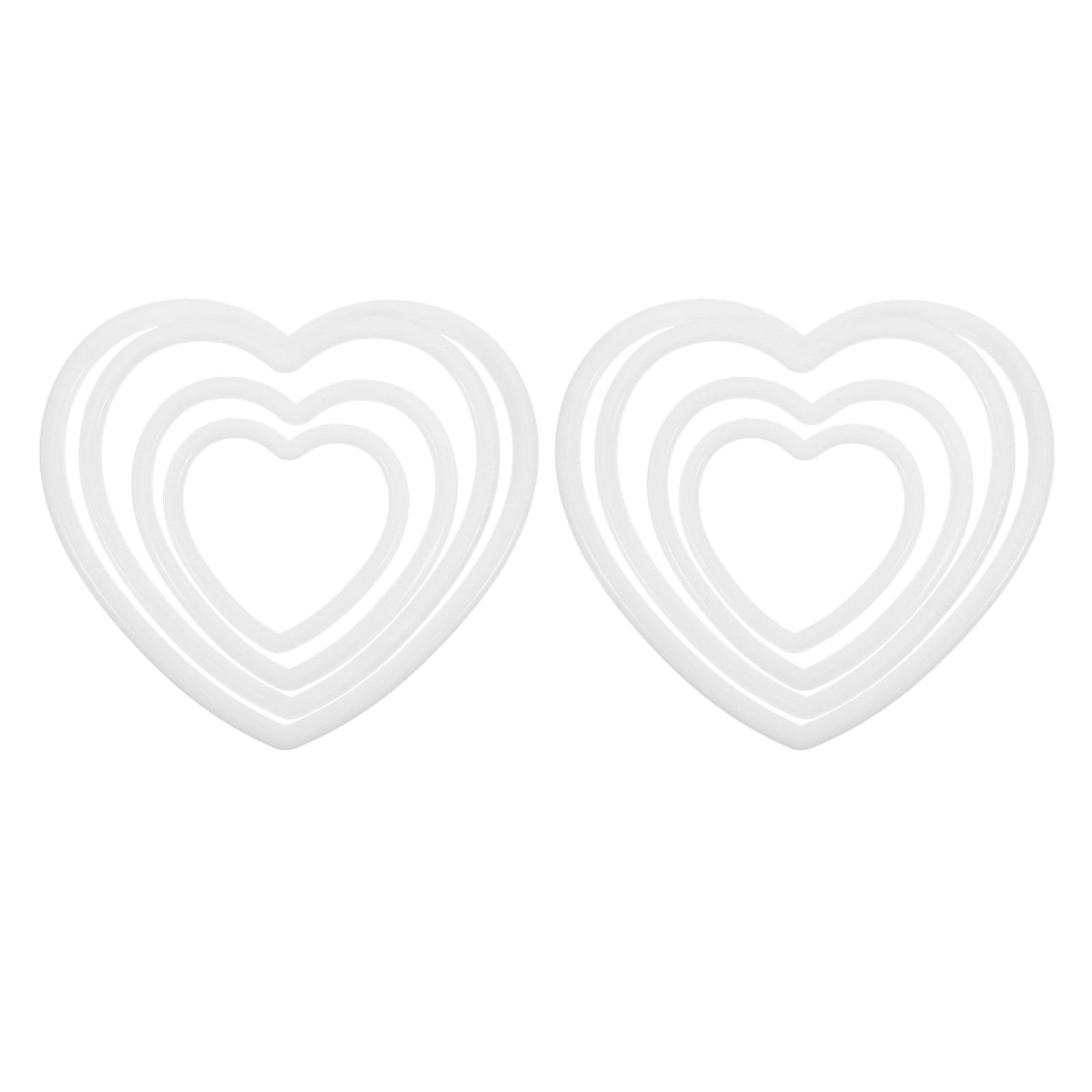 8Pcs Heart Plastic Rings for C - Macrame Wall Hanging ulasan dan harga