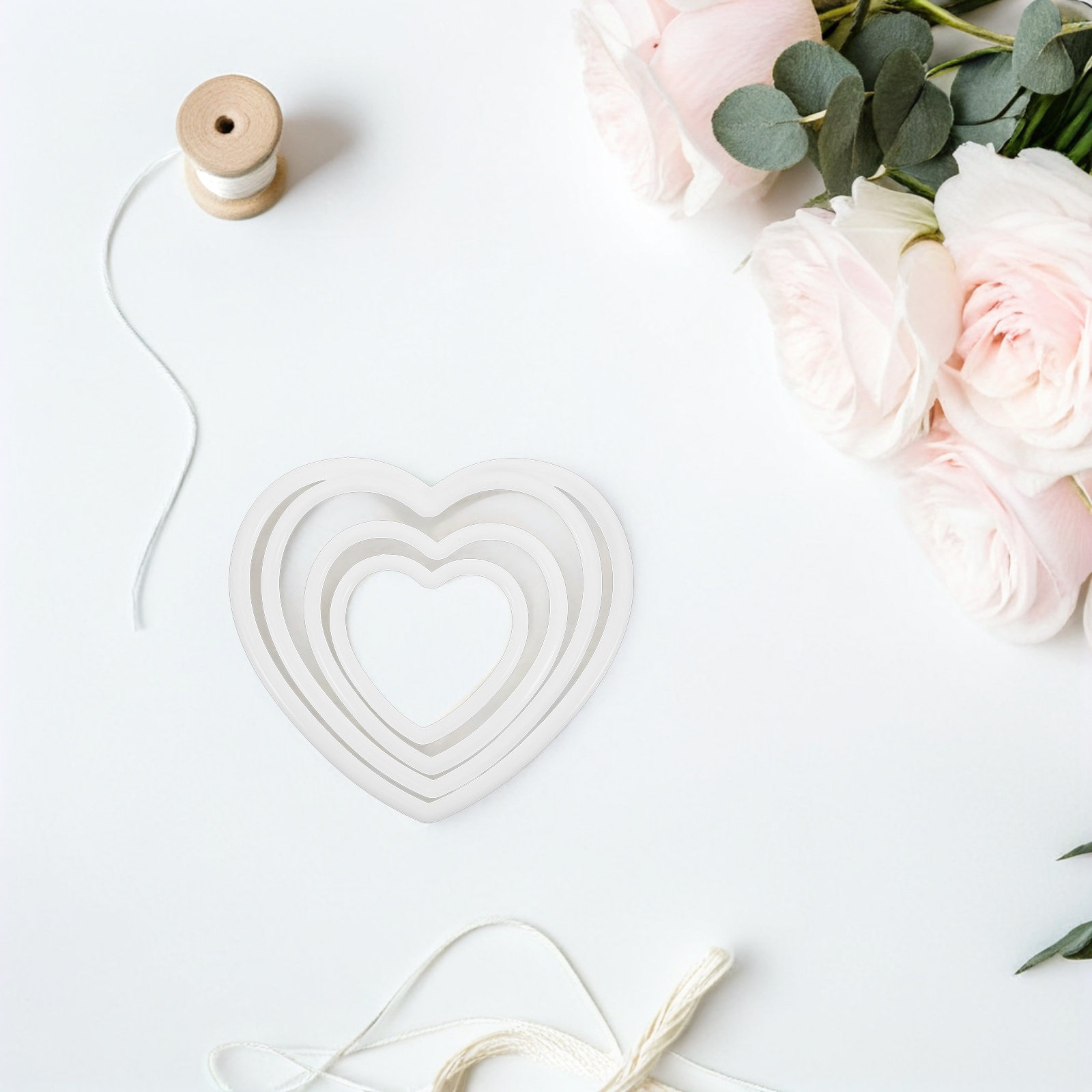 8Pcs Heart Plastic Rings for C - Macrame Wall Hanging ulasan dan harga