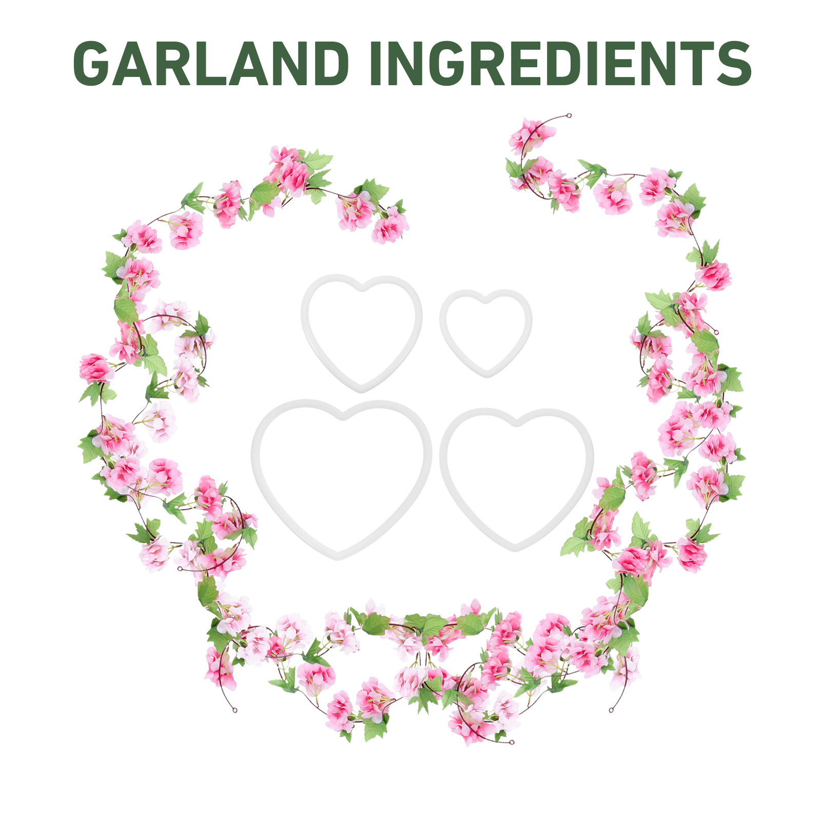 8Pcs Heart Plastic Rings for C - Macrame Wall Hanging ulasan dan harga