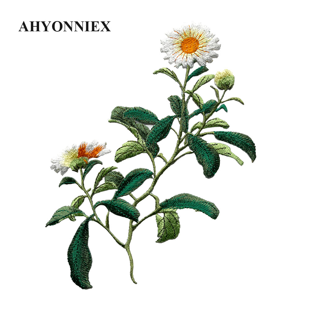 1 Piece Iron on Embroidery Pat - Home Decor Daisy ulasan dan harga