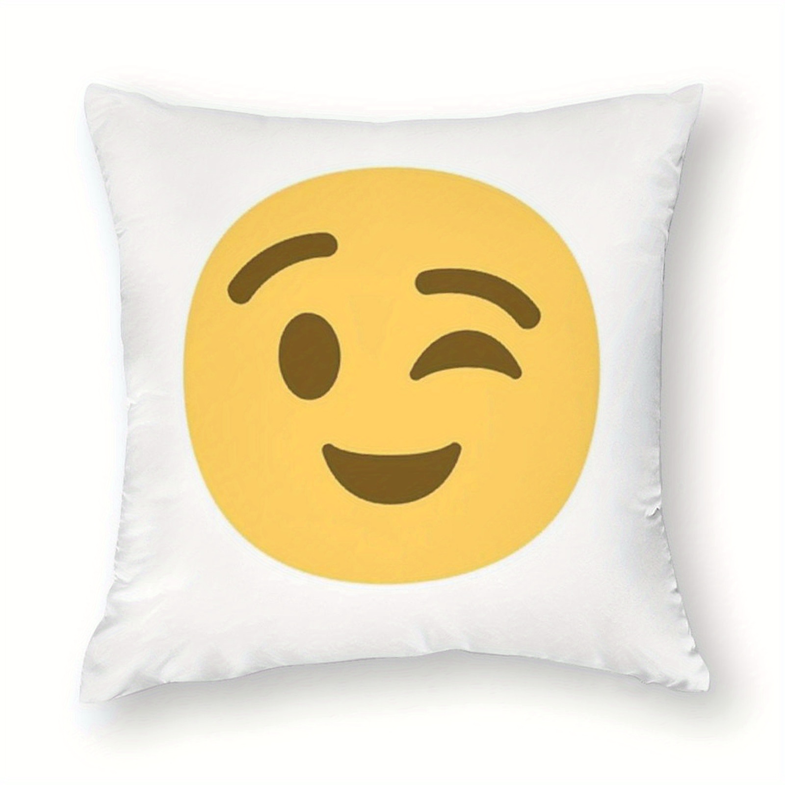 Cute Winking Emoji Pillowcase, - Home Decor Emoji ulasan dan harga