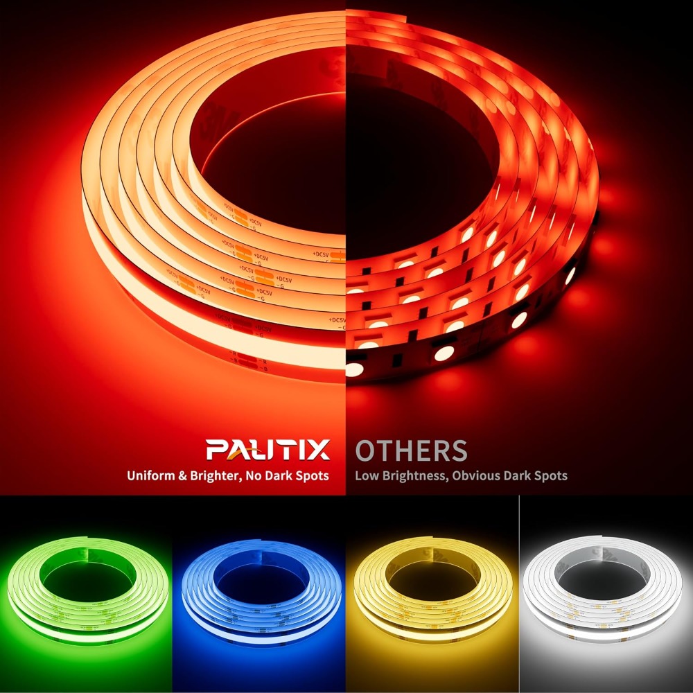 5V USB COB RGB LED Strip Light - Led Strip Lights ulasan dan harga