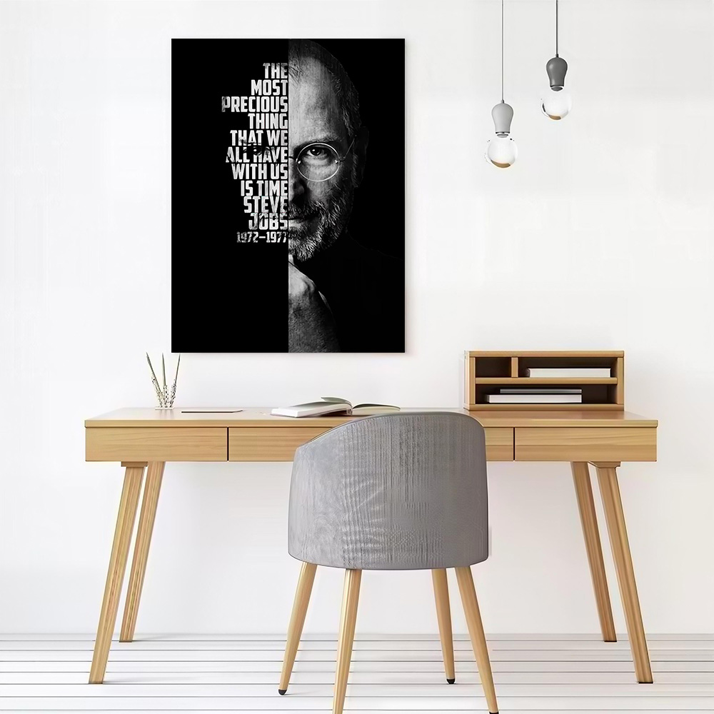 Steve Jobs Canvas Poster Wall  - Home Decor Jobs ulasan dan harga