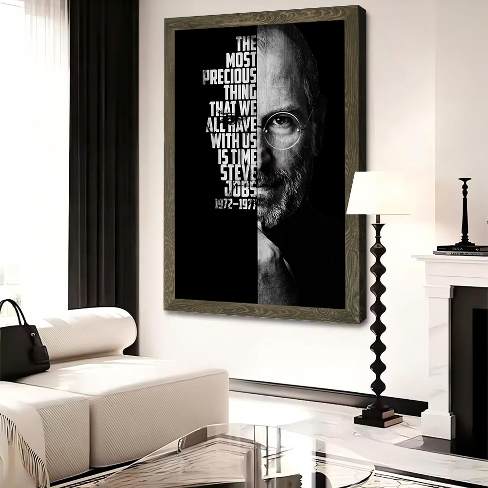 Steve Jobs Canvas Poster Wall  - Home Decor Jobs ulasan dan harga