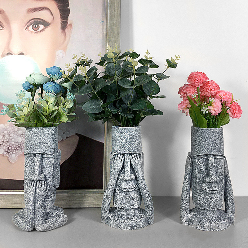 Resin Vase Human Abstract East - Home Decor Express ulasan dan harga