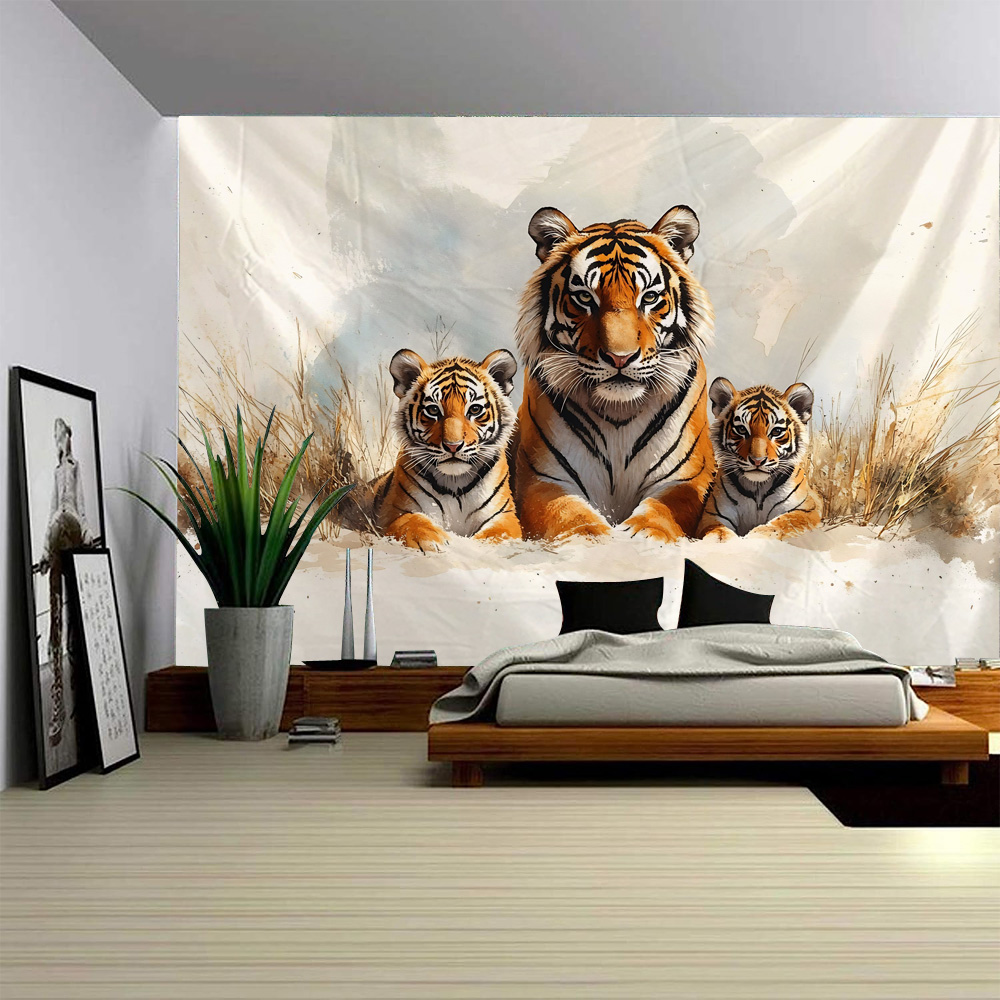 Forest tiger tapestry, animal  - Home Decor Hippie ulasan dan harga
