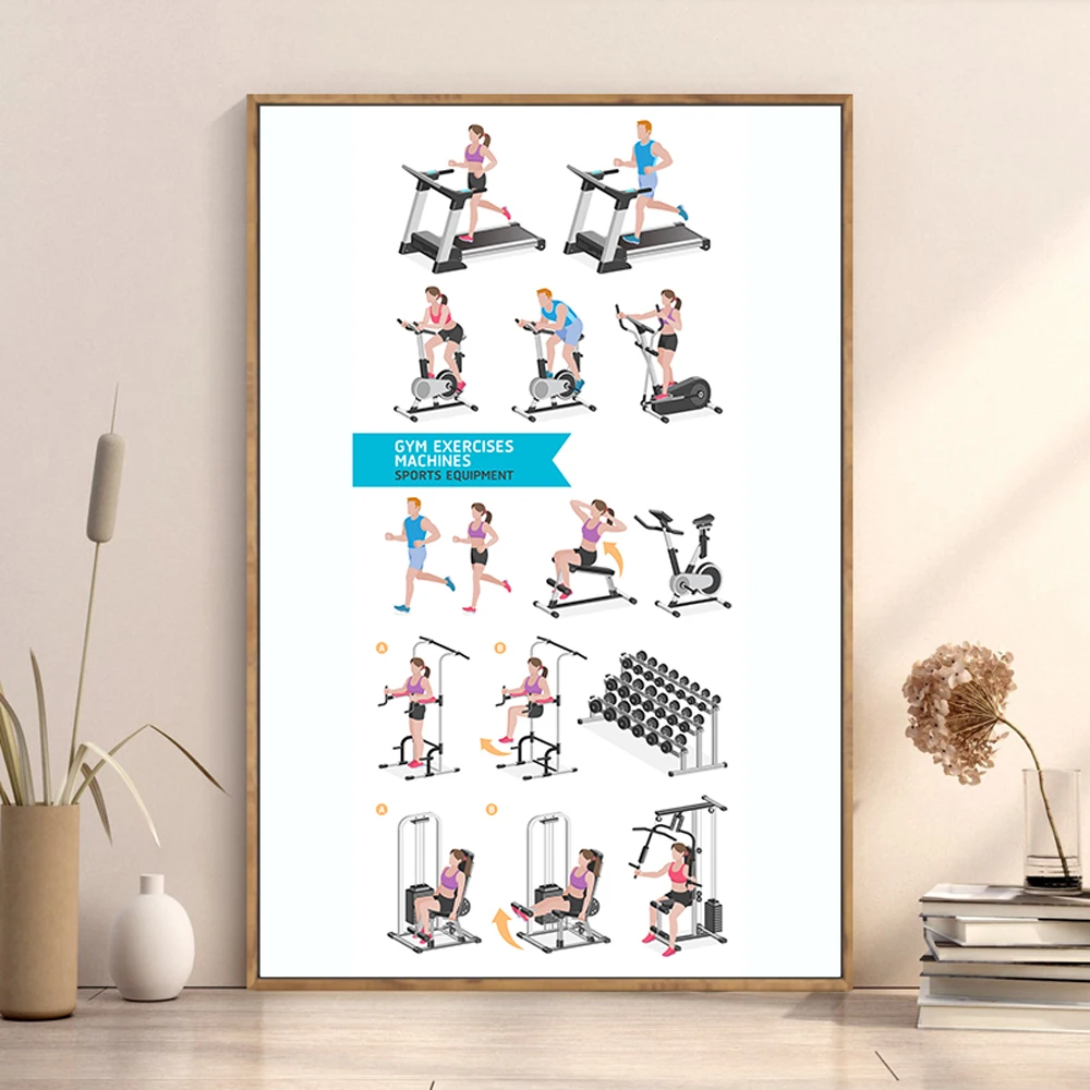 Silk Cloth Wall Poster GYM Exe - Home Decor Examples ulasan dan harga