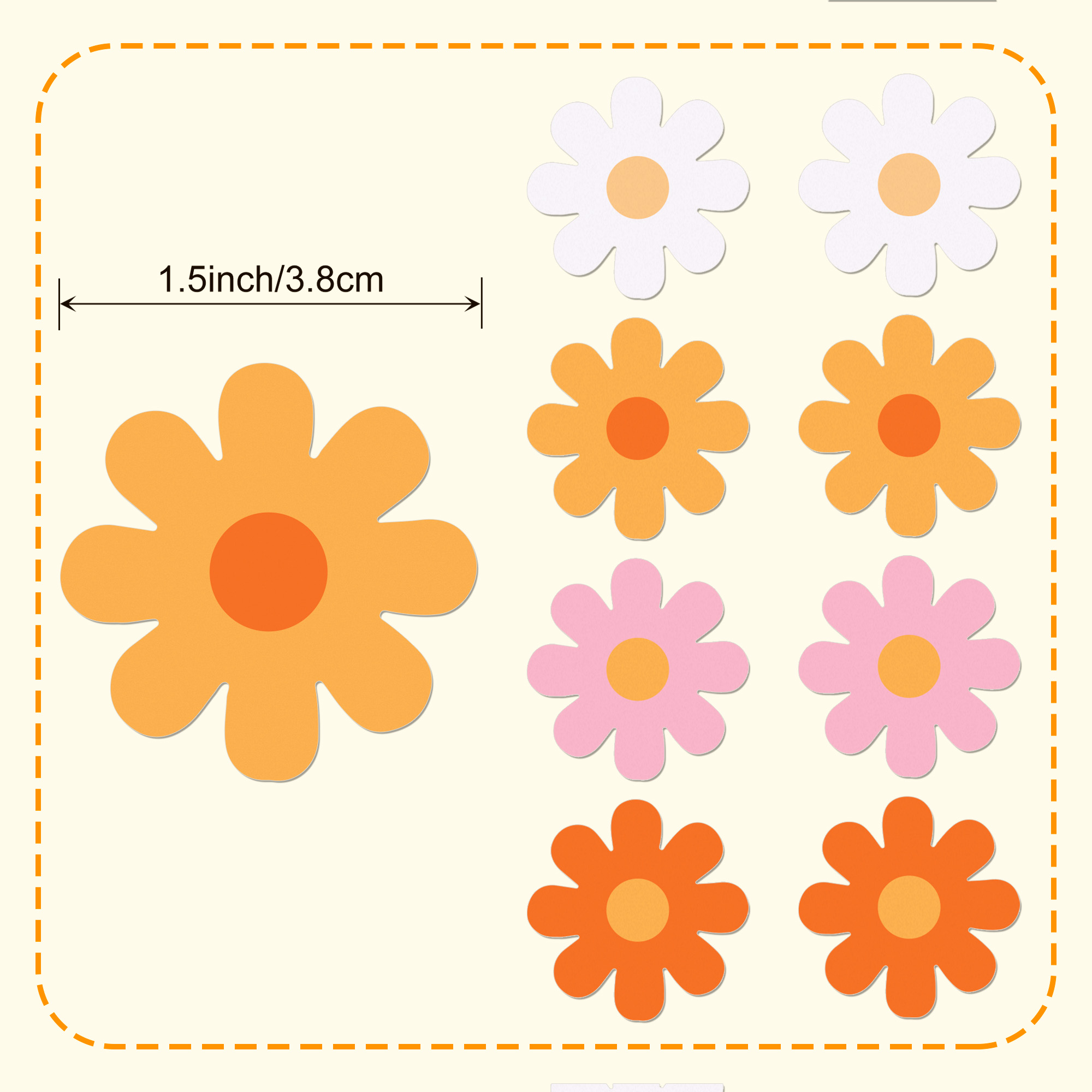 500 Hippie Stickers Boho Daisy - Home Decor Hippie ulasan dan harga
