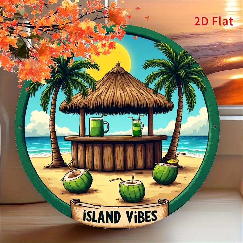 1pc Tropical Beach Bar Aluminu - Home Decor Theme ulasan dan harga