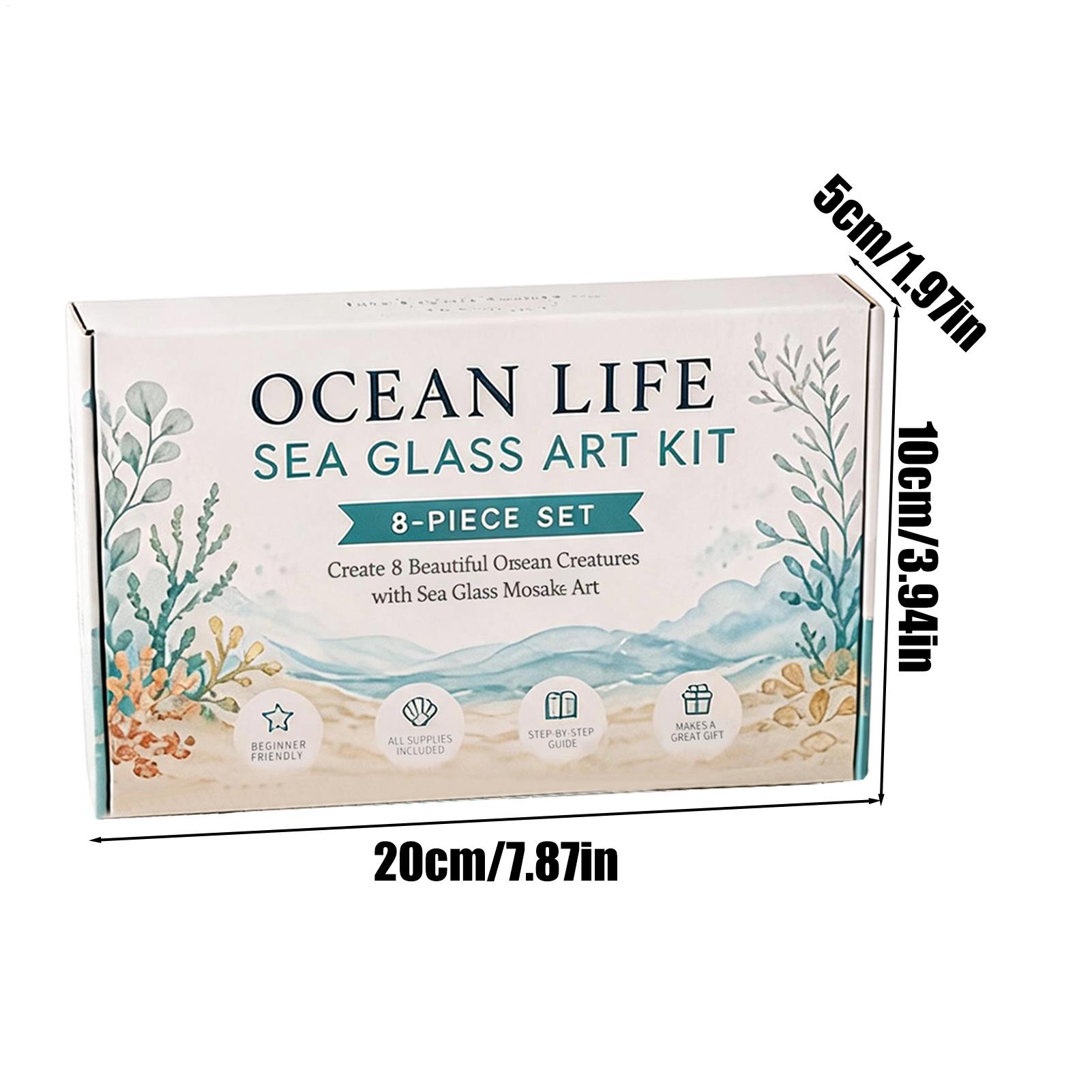 1pc Ocean Life Sea Glass Mosai - Home Decor Nautical ulasan dan harga