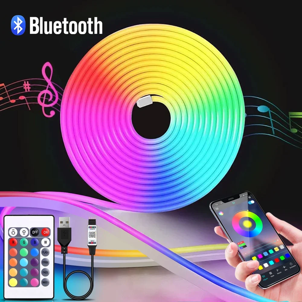1-5m RGB LED Neon Strip Light  - Led Strip Lights ulasan dan harga